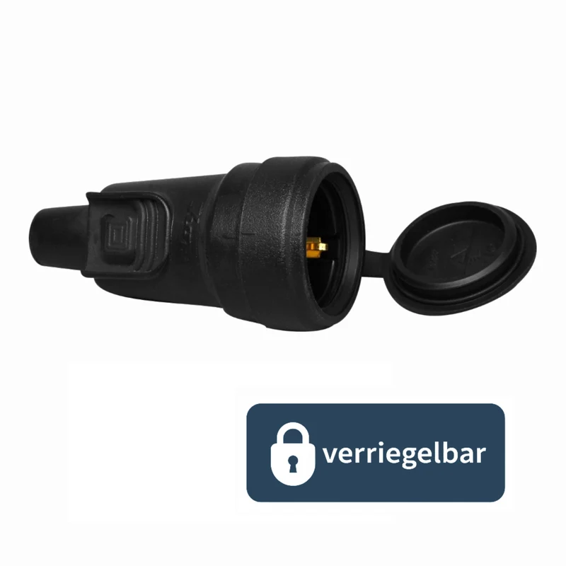 Kopp Gummikupplung mit Steckerverriegelung schwarz IP44 (180616048)